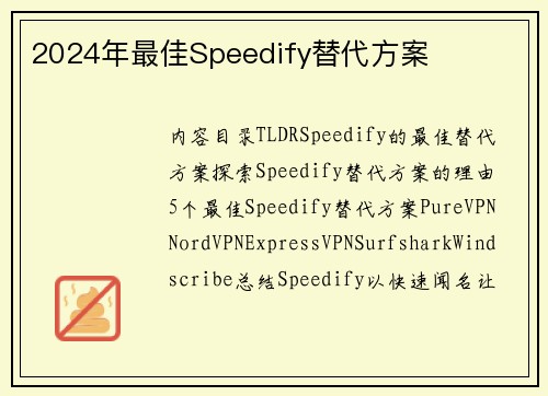 2024年最佳Speedify替代方案